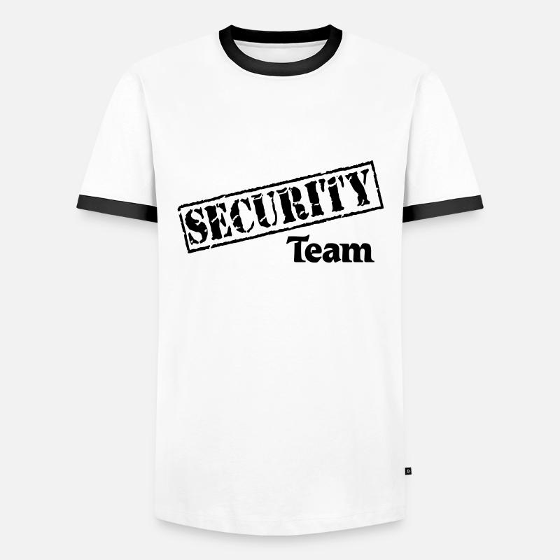 Security Team - Men's Ringer Shirt - white/black