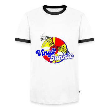 Chemise Vinyl Junkie - T-shirt contrasté Homme - blanc/noir - Devant - AI Model Female 172 light (172cm) & AI Model Male 178 dark (178cm)