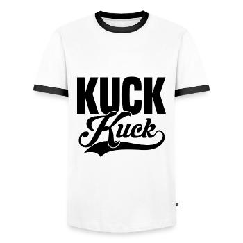 Cuckoo black - Men's Ringer Shirt - white/black - Front - AI Model Female 172 light (172cm) & AI Model Male 178 dark (178cm)