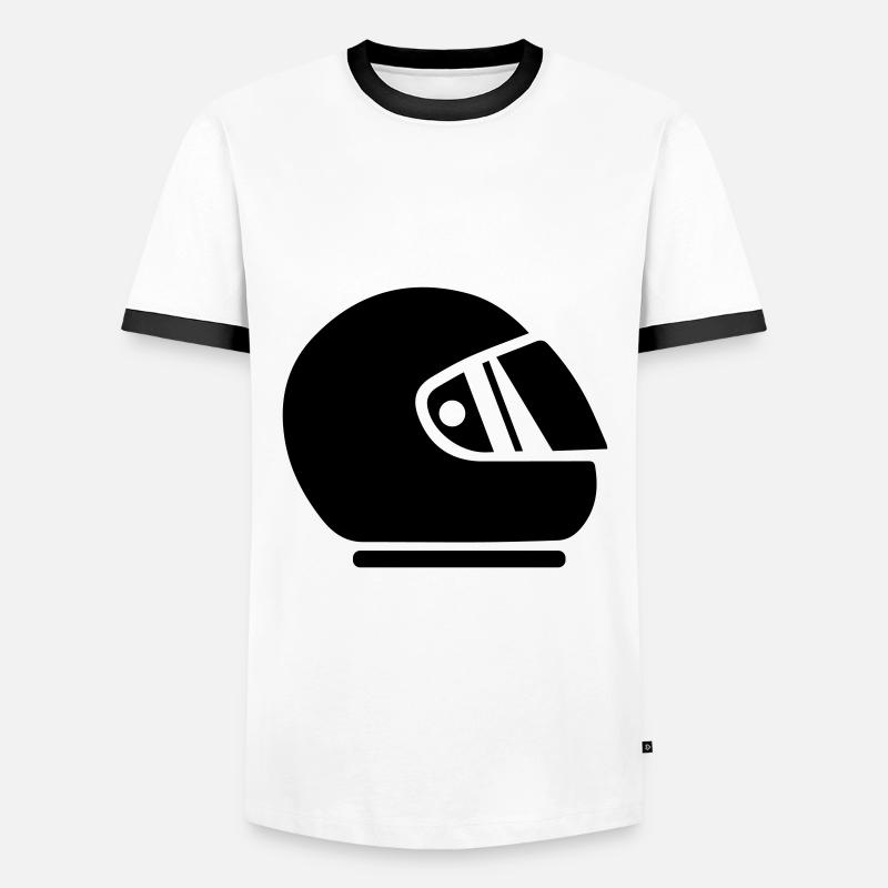 Course de barre de course - T-shirt contrasté Homme - blanc/noir
