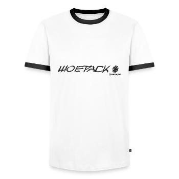 Wolfpack - T-shirt contrasté Homme - blanc/noir - Devant - AI Model Female 172 light (172cm) & AI Model Male 178 dark (178cm)