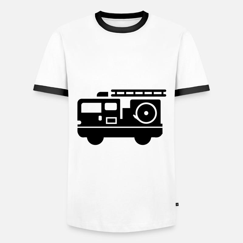 Fire engine - Men's Ringer Shirt - white/black