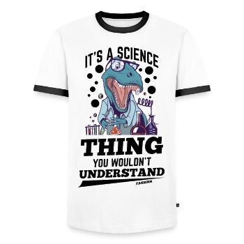 It's A Science Thing You Wouldn't Understand - Männer Kontrast-T-Shirt - Weiß/Schwarz - Vorne - AI Model Female 172 light (172cm) & AI Model Male 178 dark (178cm)