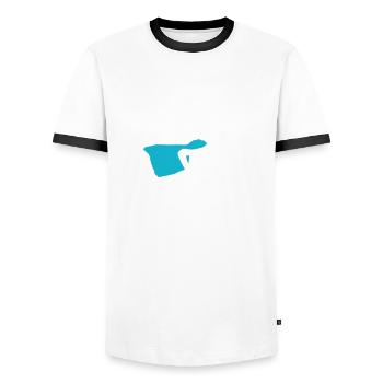 Bester Cousin der Welt - Männer Kontrast-T-Shirt - Weiß/Schwarz - Vorne - AI Model Female 172 light (172cm) & AI Model Male 178 dark (178cm)