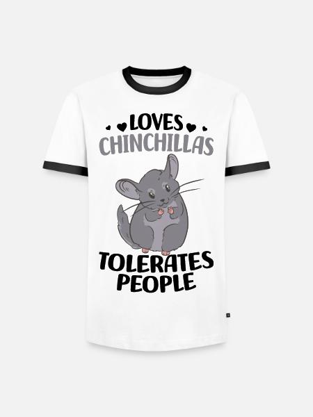 Chinchilla - Männer Kontrast-T-Shirt - Weiß/Schwarz