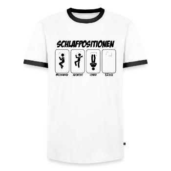 Bäcker Geschenk Schichtarbeiter Bäcker - Männer Kontrast-T-Shirt - Weiß/Schwarz - Vorne - AI Model Female 172 light (172cm) & AI Model Male 178 dark (178cm)