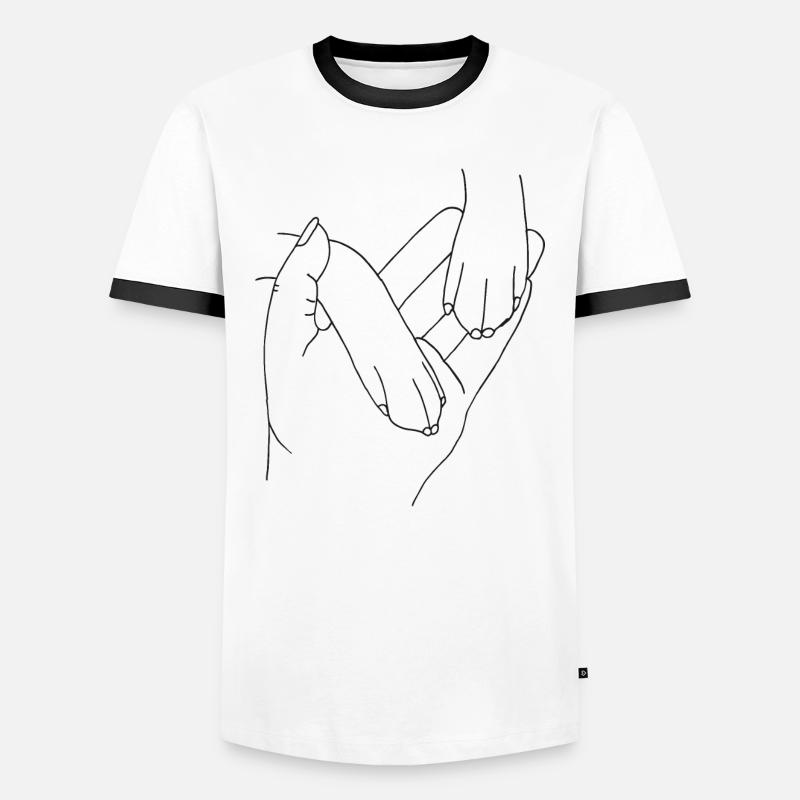 Hand mit Pfote - Männer Kontrast-T-Shirt - Weiß/Schwarz