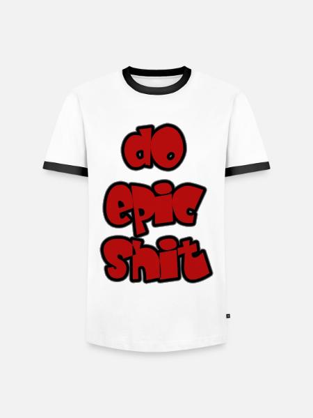 do epic shit - Männer Kontrast-T-Shirt - Weiß/Schwarz