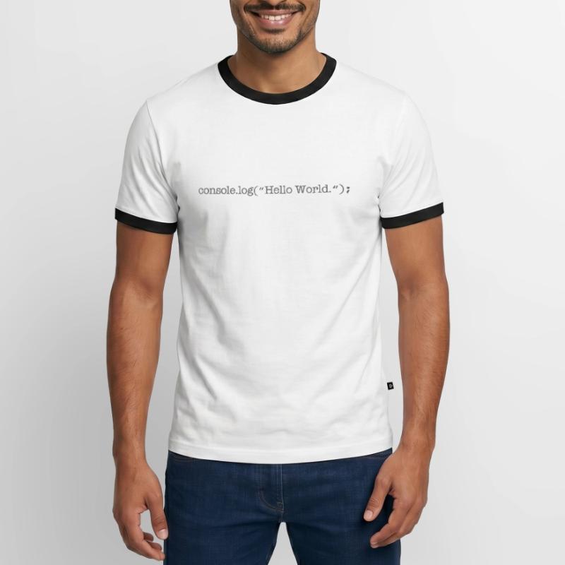 Javascript Developer Geek Männer Kontrast-T-Shirt
