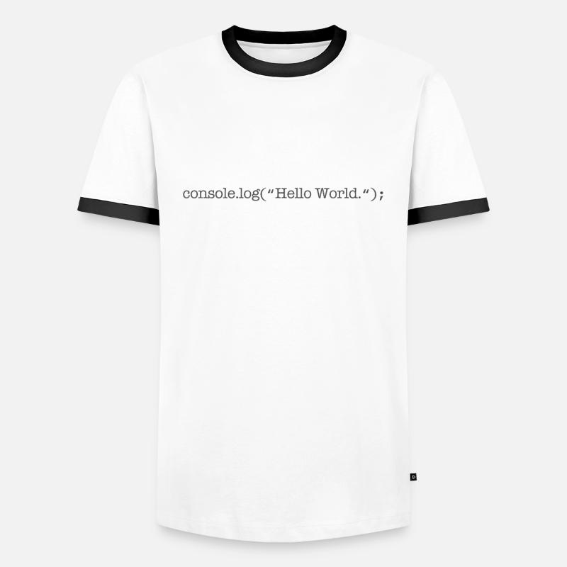 Javascript Developer Geek - Men's Ringer Shirt - white/black