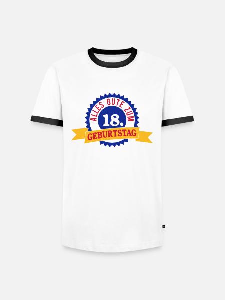 Joyeux 18ème Anniversaire - T-shirt contrasté Homme - blanc/noir