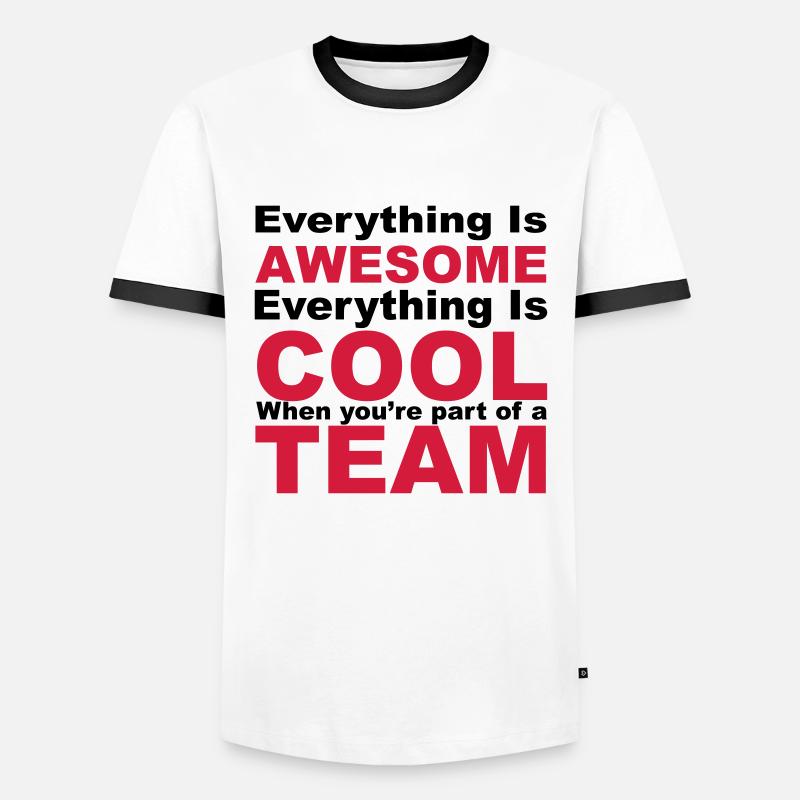 Awesome - Men's Ringer Shirt - white/black