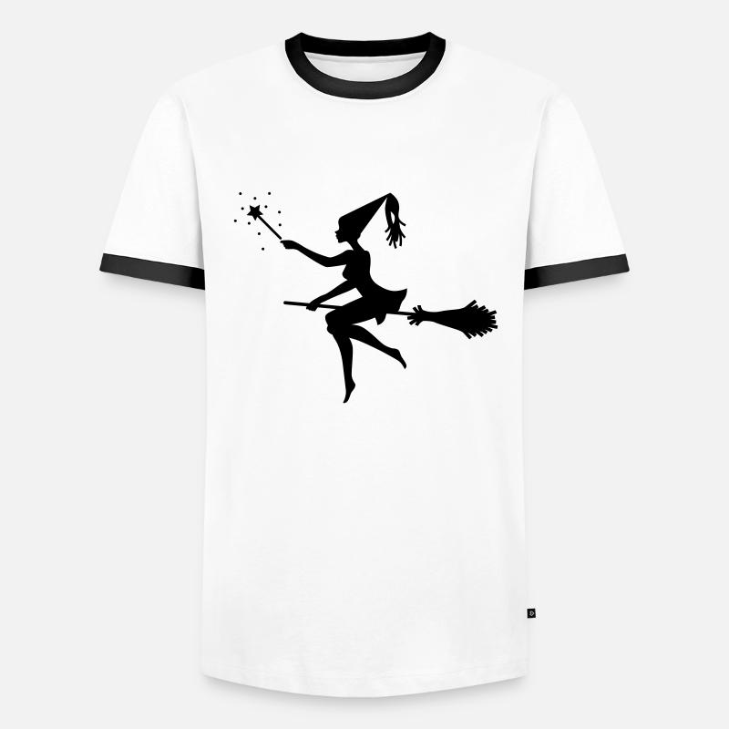 Witch - Men's Ringer Shirt - white/black