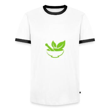 I can't I have medicine - Men's Ringer Shirt - white/black - Front - AI Model Female 172 light (172cm) & AI Model Male 178 dark (178cm)