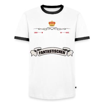 Bonus Mama Stiefmutter Stiefmama BonusTochter - Männer Kontrast-T-Shirt - Weiß/Schwarz - Vorne - AI Model Female 172 light (172cm) & AI Model Male 178 dark (178cm)