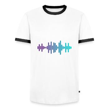 Tonmeister Tontechniker Niemand weiß was ich mache - Männer Kontrast-T-Shirt - Weiß/Schwarz - Vorne - AI Model Female 172 light (172cm) & AI Model Male 178 dark (178cm)