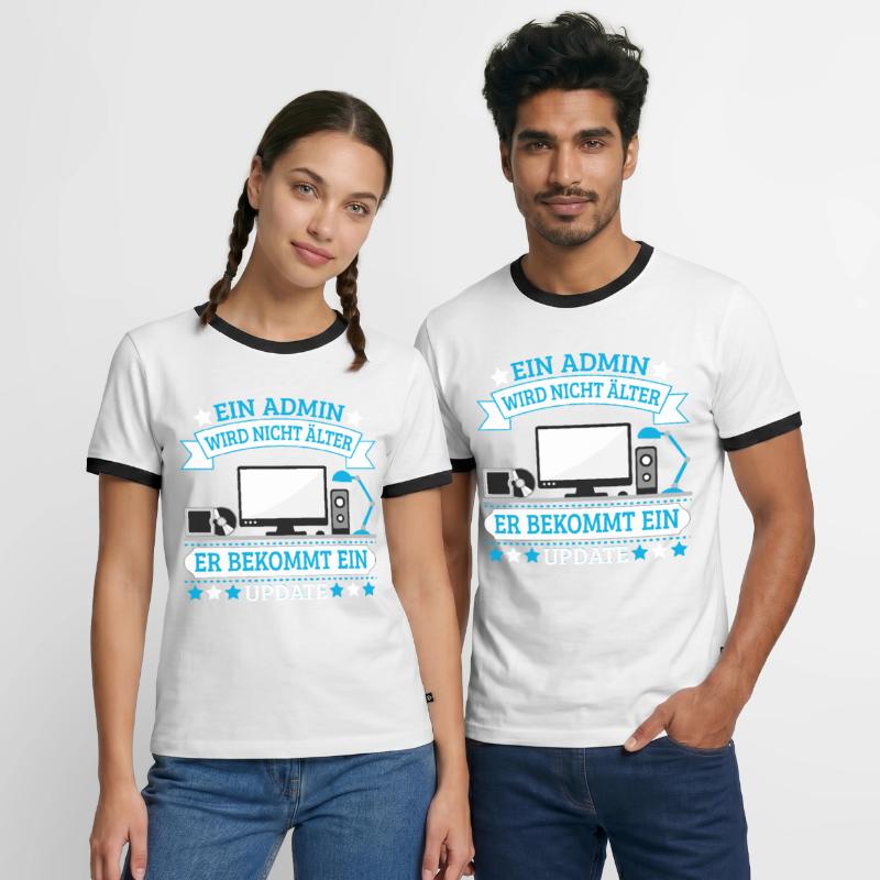 Admin Programmierer Admin bekommt nur ein Update Männer Kontrast-T-Shirt
