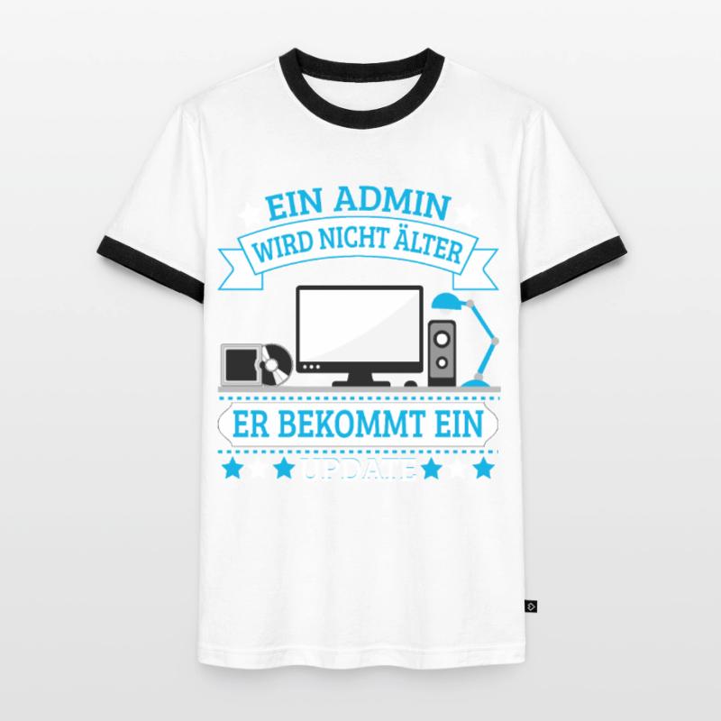 Admin Programmierer Admin bekommt nur ein Update Männer Kontrast-T-Shirt