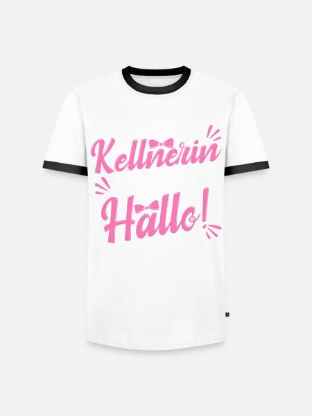 Kellnerin Restaurantfachfrau Gastronomie - Männer Kontrast-T-Shirt - Weiß/Schwarz