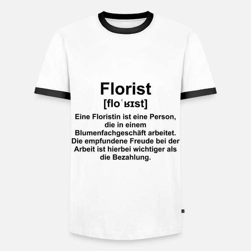 Beruf Floristin - Männer Kontrast-T-Shirt - Weiß/Schwarz