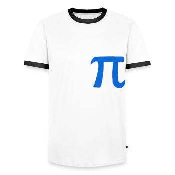 Mathematics Pi Happy Mathematician Gift - Men's Ringer Shirt - white/black - Front - AI Model Female 172 light (172cm) & AI Model Male 178 dark (178cm)
