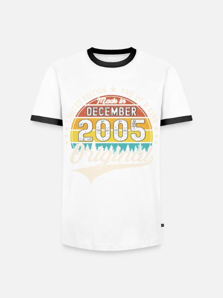 Original Dezember 2005 17. Geburtstag Geschenk - Männer Kontrast-T-Shirt - 