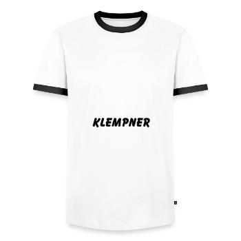 Klempner - Männer Kontrast-T-Shirt - Weiß/Schwarz - Vorne - AI Model Female 172 light (172cm) & AI Model Male 178 dark (178cm)