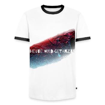 Today is danced,discotheque,dancing,gift - Men's Ringer Shirt - white/black - Front - AI Model Female 172 light (172cm) & AI Model Male 178 dark (178cm)