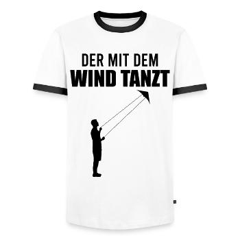 Drachensteigen Spruch Drachenfliegen Geschenk - Männer Kontrast-T-Shirt - Weiß/Schwarz - Vorne - AI Model Female 172 light (172cm) & AI Model Male 178 dark (178cm)