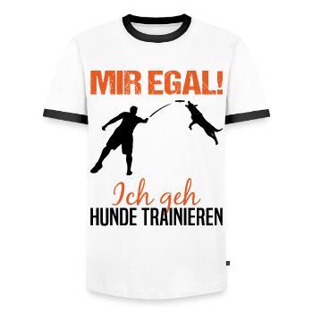 Hundetraining Hundetrainer Spruch Lustig Geschenk - Männer Kontrast-T-Shirt - Weiß/Schwarz - Vorne - AI Model Female 172 light (172cm) & AI Model Male 178 dark (178cm)