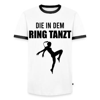 Kickboxerin Kickboxen Cooler Spruch Geschenk Damen - Männer Kontrast-T-Shirt - Weiß/Schwarz - Vorne - AI Model Female 172 light (172cm) & AI Model Male 178 dark (178cm)