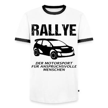 Rennwagen Fahrer Spruch Rallye Motorsport Geschenk - Männer Kontrast-T-Shirt - Weiß/Schwarz - Vorne - AI Model Female 172 light (172cm) & AI Model Male 178 dark (178cm)