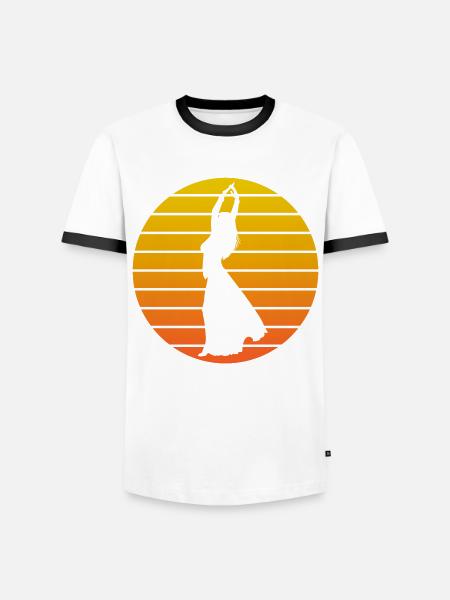 Elegant belly dancer - Men's Ringer Shirt - white/black