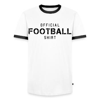 Maillot officiel de football américain - T-shirt contrasté Homme - blanc/noir - Devant - AI Model Female 172 light (172cm) & AI Model Male 178 dark (178cm)