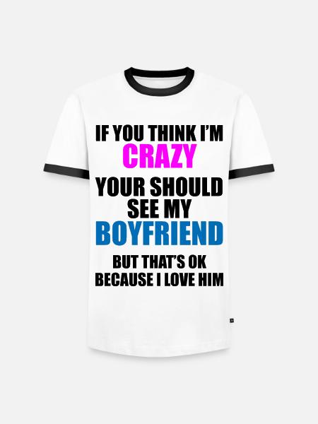 Friend? Crazy & fascinating! - Men's Ringer Shirt - white/black