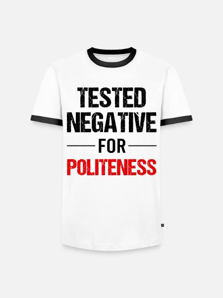 Politeness - elegance of character - Men's Ringer Shirt - white/black