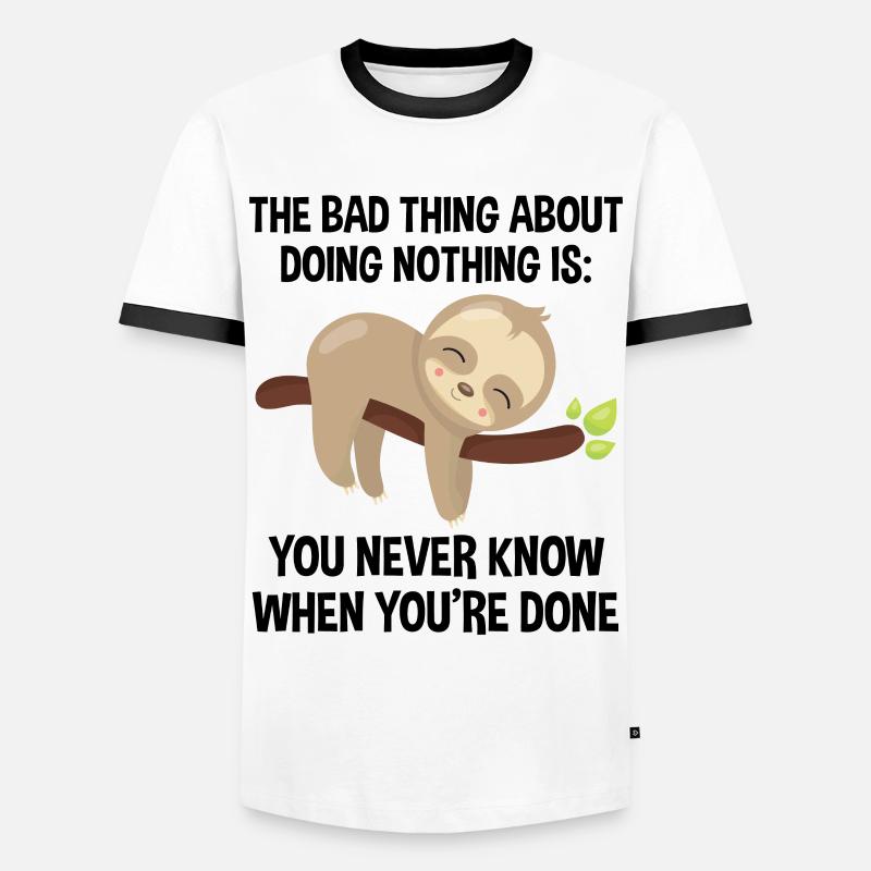 Sloth Chill Mode Pure Relaxation - Men's Ringer Shirt - white/black