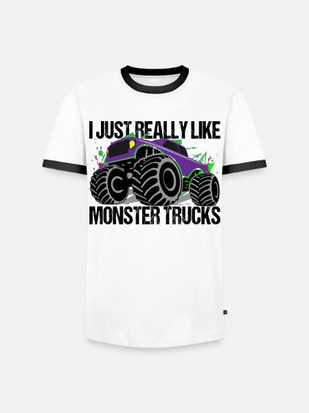 Monstertruck Farbexplosion Dynamik - Männer Kontrast-T-Shirt - Weiß/Schwarz