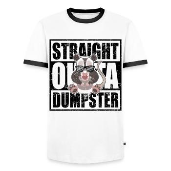Lunettes de soleil opossum cool nocturnes - T-shirt contrasté Homme - blanc/noir - Devant - AI Model Female 172 light (172cm) & AI Model Male 178 dark (178cm)