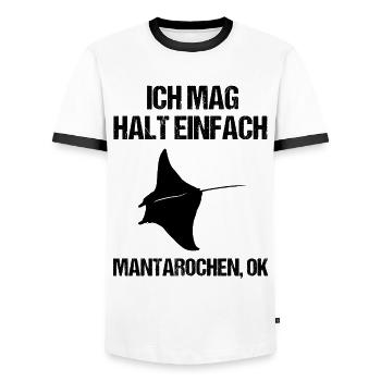 Einfach Mantarochen Liebhaber Klarheit - Männer Kontrast-T-Shirt - Weiß/Schwarz - Vorne - AI Model Female 172 light (172cm) & AI Model Male 178 dark (178cm)