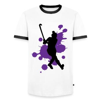 Creative Paint Splashes Art Explosion - Men's Ringer Shirt - white/black - Front - AI Model Female 172 light (172cm) & AI Model Male 178 dark (178cm)