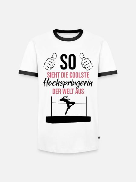 Coolest high jumper ever - Men's Ringer Shirt - white/black