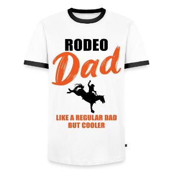 Rodeo Dad - Plus cool que le reste - T-shirt contrasté Homme - blanc/noir - Devant - AI Model Female 172 light (172cm) & AI Model Male 178 dark (178cm)