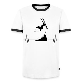 Des sensations fortes : Sky Freestyle - T-shirt contrasté Homme - blanc/noir - Devant - AI Model Female 172 light (172cm) & AI Model Male 178 dark (178cm)