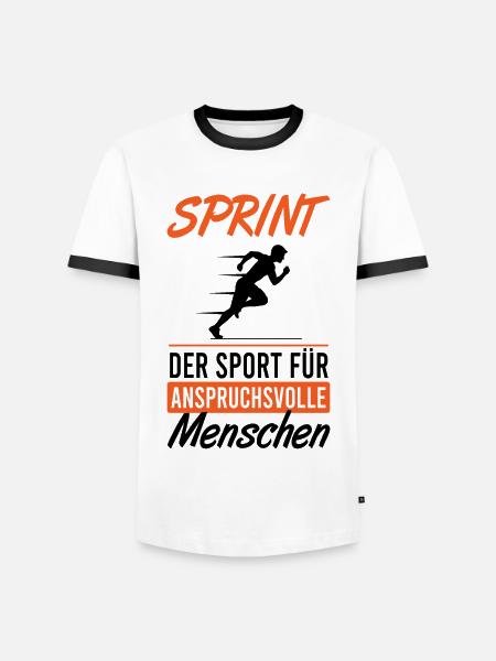 Sprinter Elite Sport d’Endurance - T-shirt contrasté Homme - blanc/noir