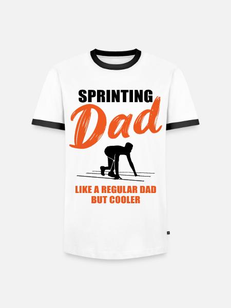 Cooler Sprinter Papa Champion - Männer Kontrast-T-Shirt - Weiß/Schwarz
