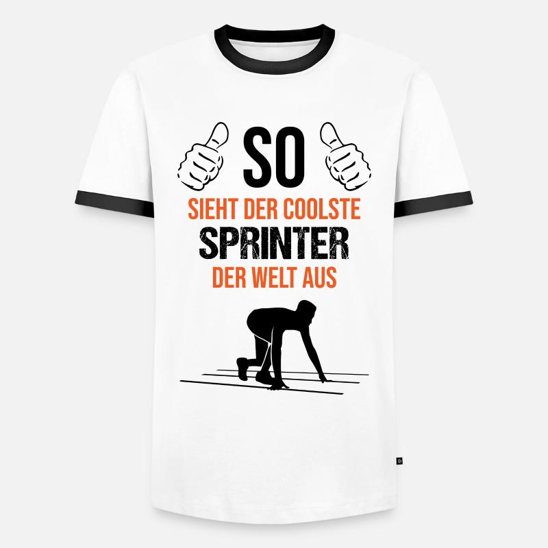 Top Sprinter - Pure Coolness - Men's Ringer Shirt - white/black
