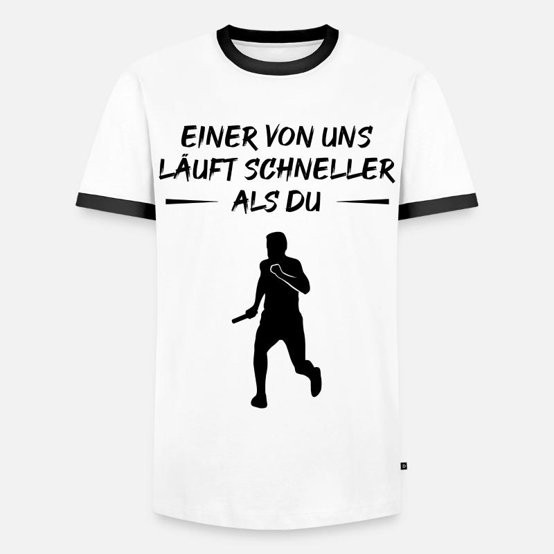 Fast Runner Challenge - Men's Ringer Shirt - white/black