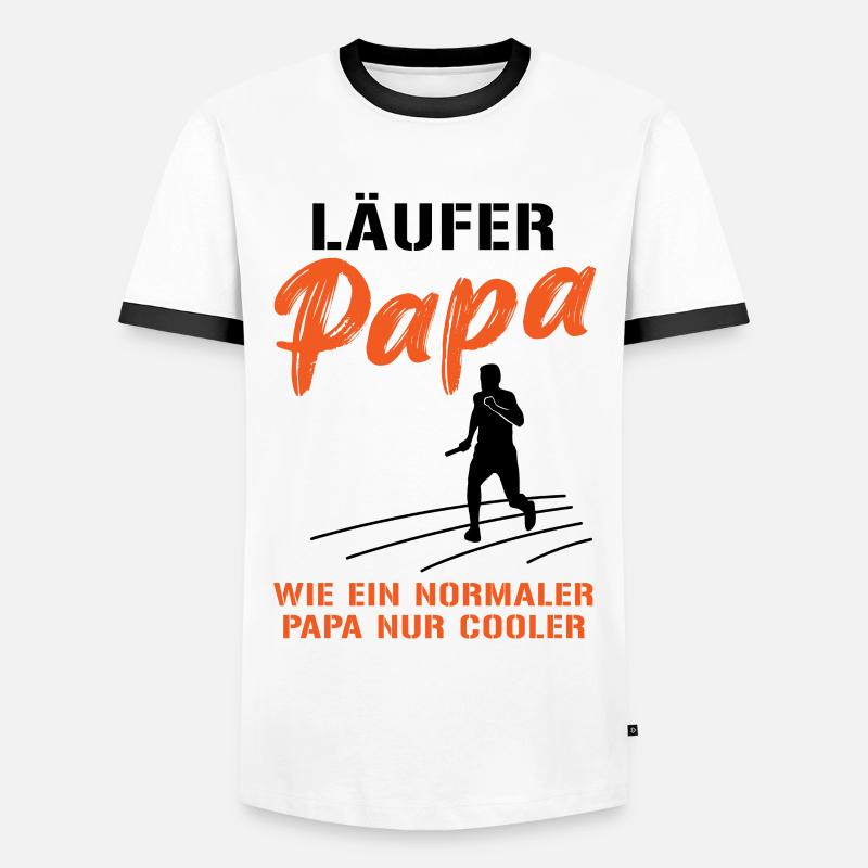 Cool Runner Dad Saying - Men's Ringer Shirt - white/black