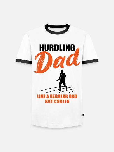 Cool Runner Dad Saying - Men's Ringer Shirt - white/black
